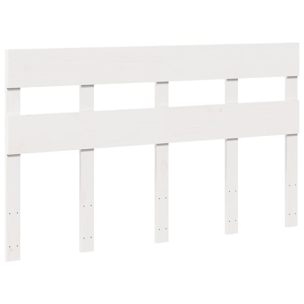 Cadre de lit sans matelas blanc 120x200 cm bois de pin massif - XIOS