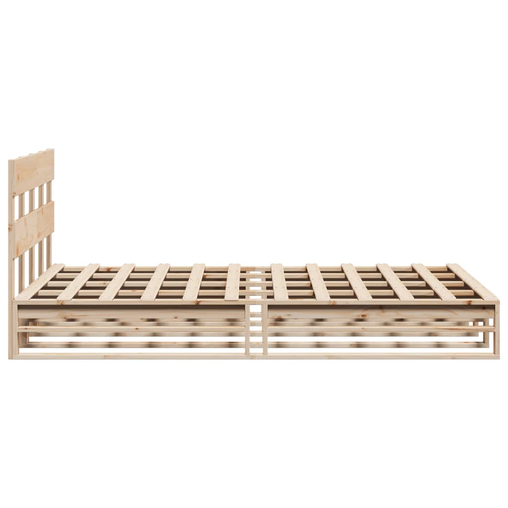 Cadre de lit sans matelas 150x200 cm bois de pin massif - XIOS