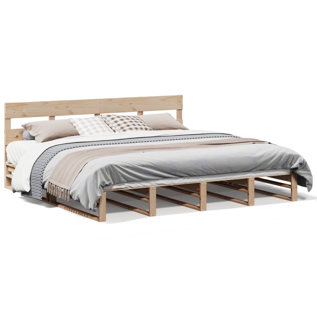 Cadre de lit sans matelas 180x200 cm bois massif de pin - XIOS