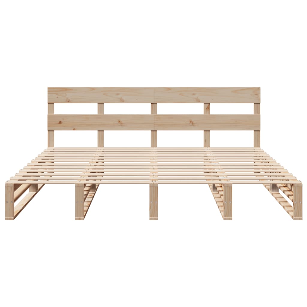 Cadre de lit sans matelas 180x200 cm bois massif de pin - XIOS