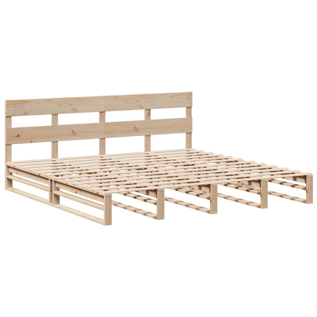 Cadre de lit sans matelas 200x200 cm bois massif de pin - XIOS
