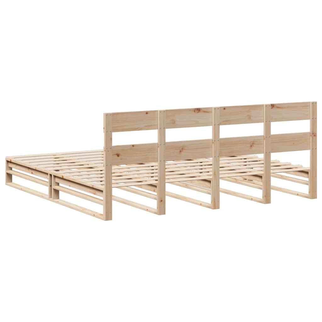 Cadre de lit sans matelas 200x200 cm bois massif de pin - XIOS