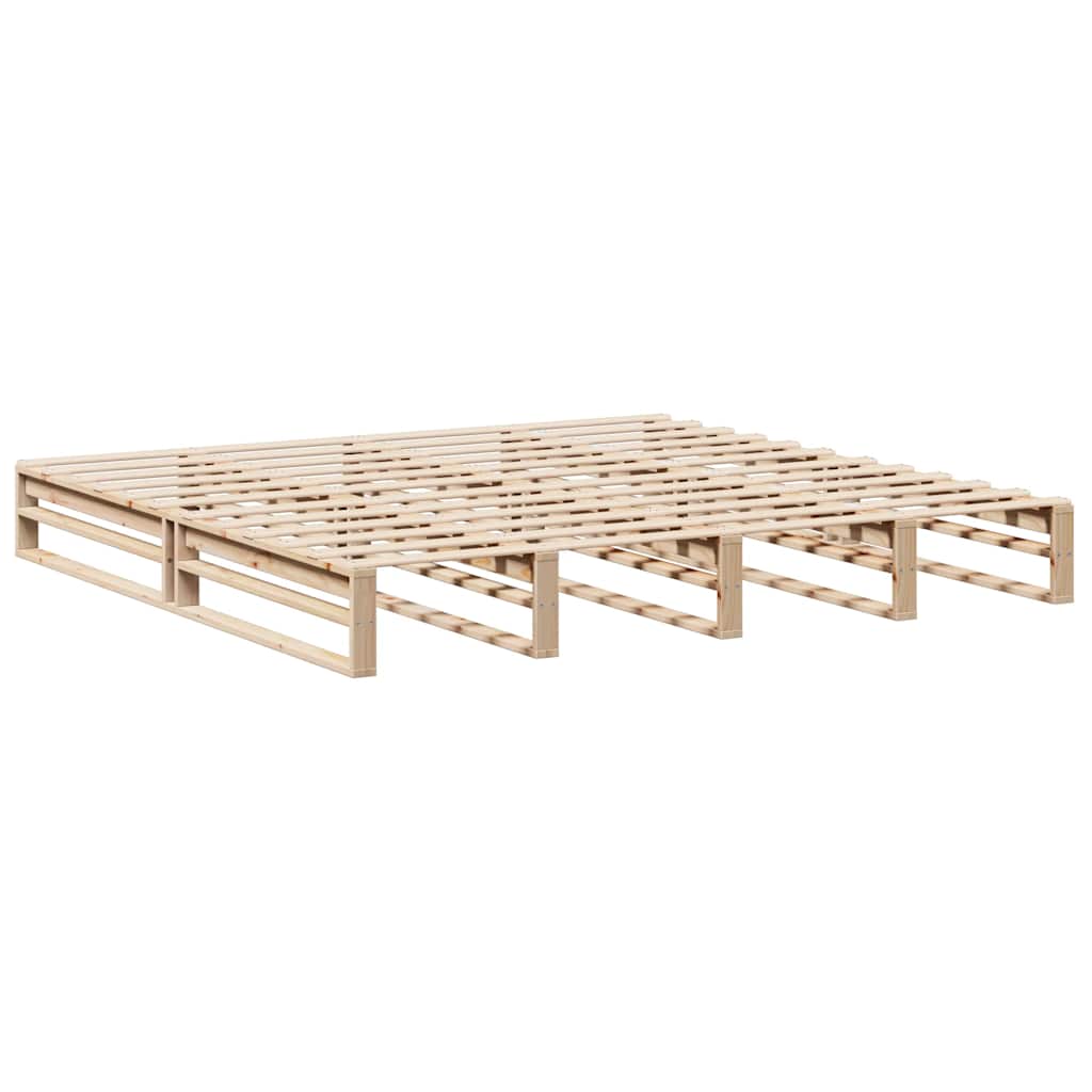 Cadre de lit sans matelas 200x200 cm bois massif de pin - XIOS