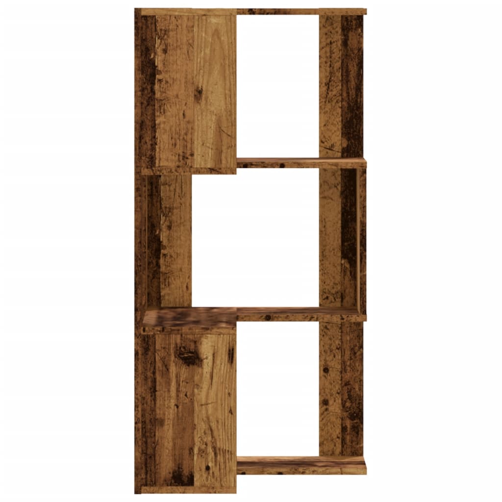 Bibliothèque d'angle à 3 niveaux vieux bois bois d'ingénierie - XIOS