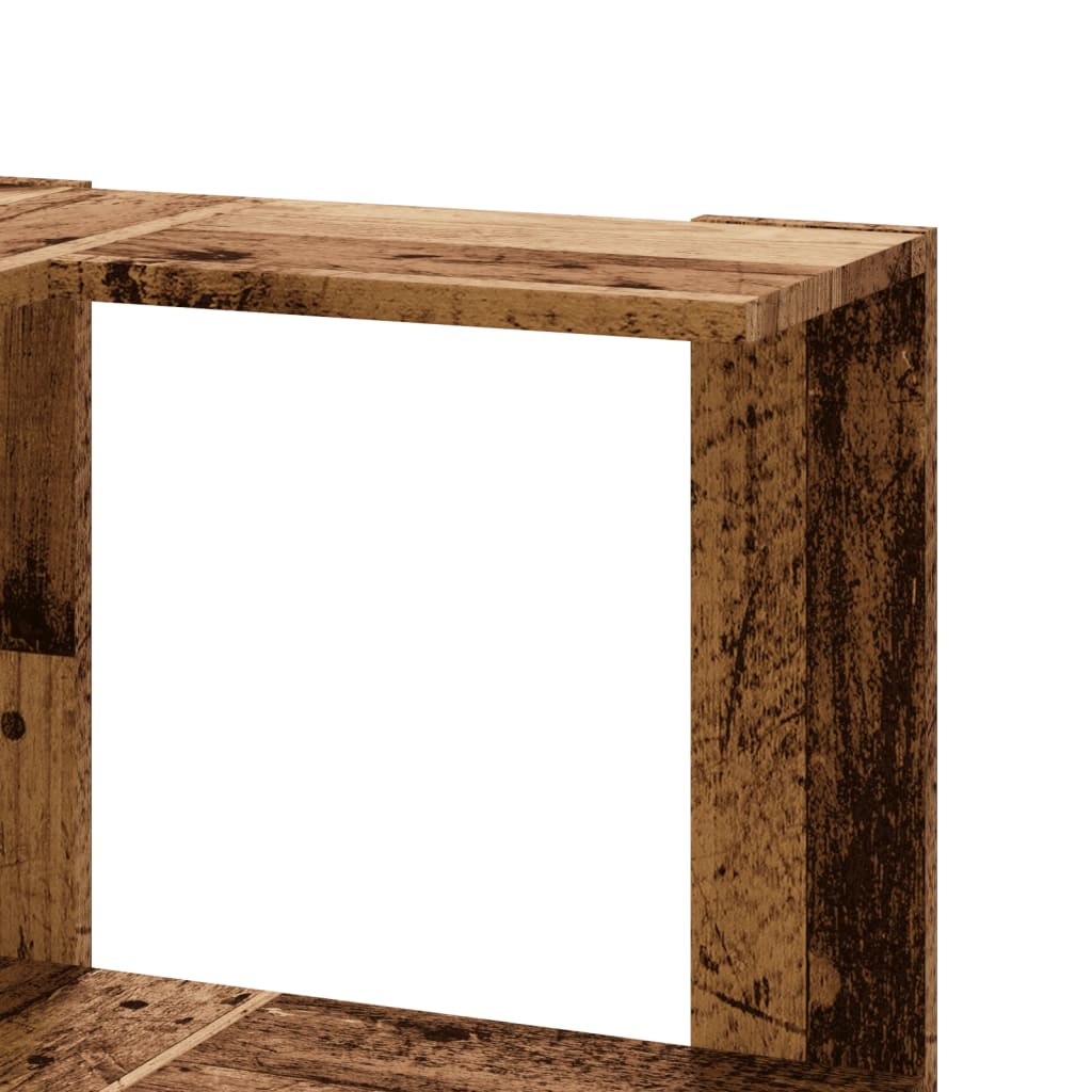 Bibliothèque d'angle à 3 niveaux vieux bois bois d'ingénierie - XIOS
