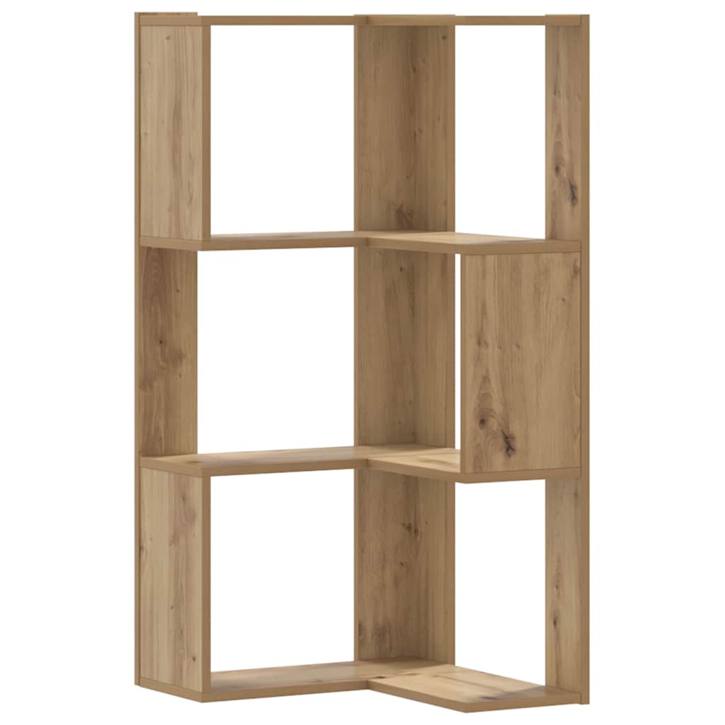 Bibliothèque d'angle 3 niveaux chêne artisanal bois ingénierie - XIOS