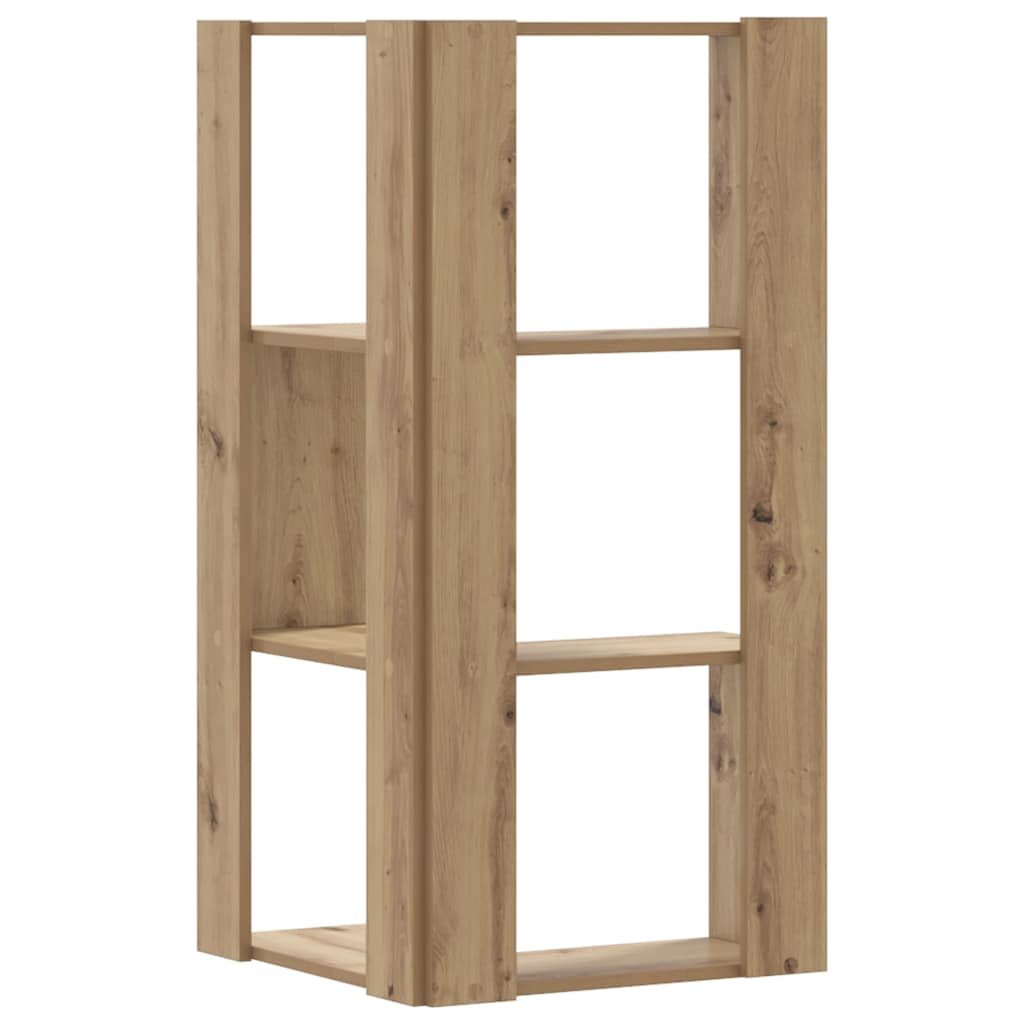 Bibliothèque d'angle 3 niveaux chêne artisanal bois ingénierie - XIOS