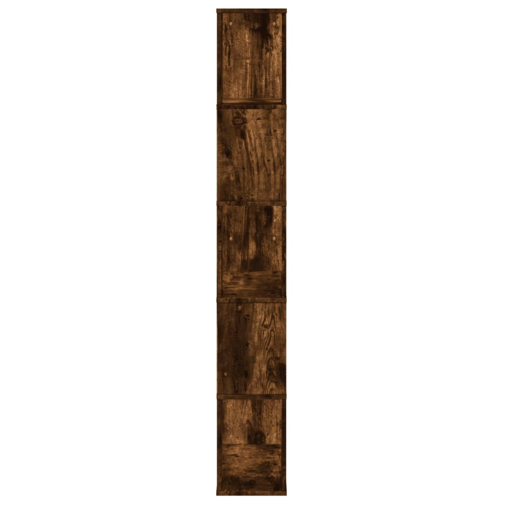 Bibliothèque 5 niveaux chêne fumé bois d'ingénierie - XIOS