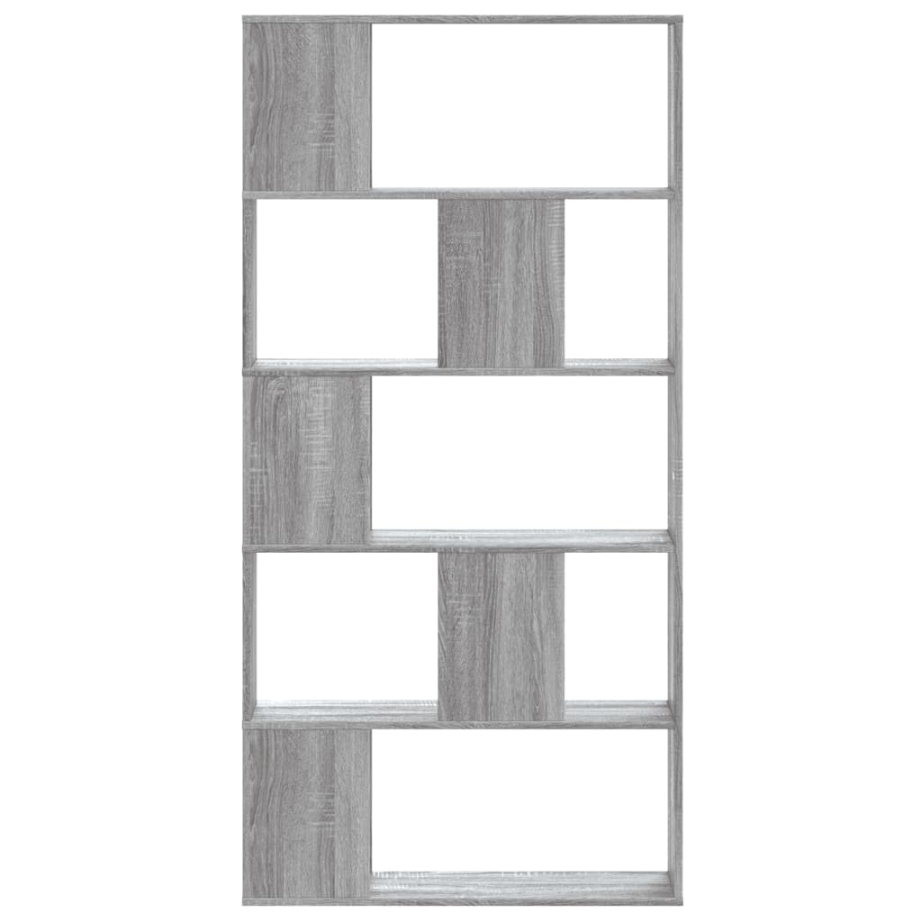 Bibliothèque 5 niveaux sonoma gris bois d'ingénierie - XIOS