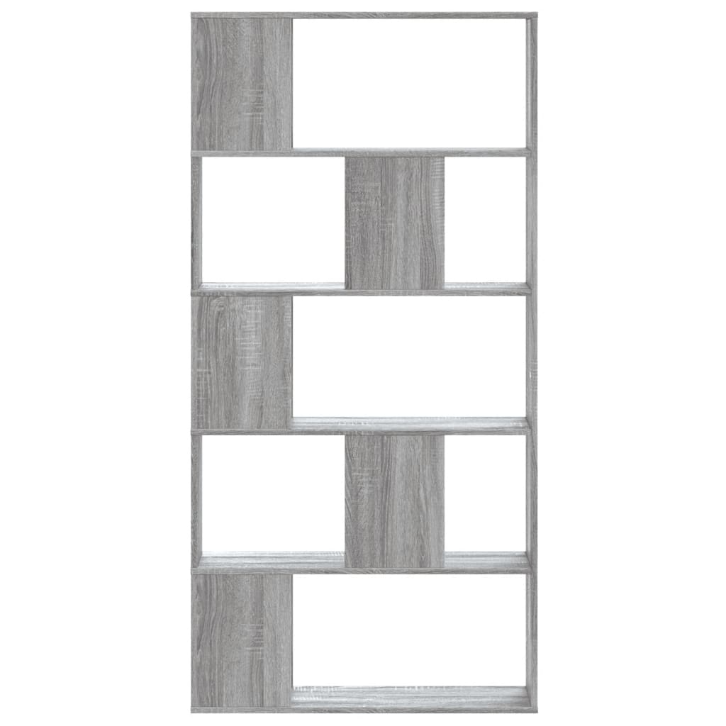Bibliothèque 5 niveaux sonoma gris bois d'ingénierie - XIOS