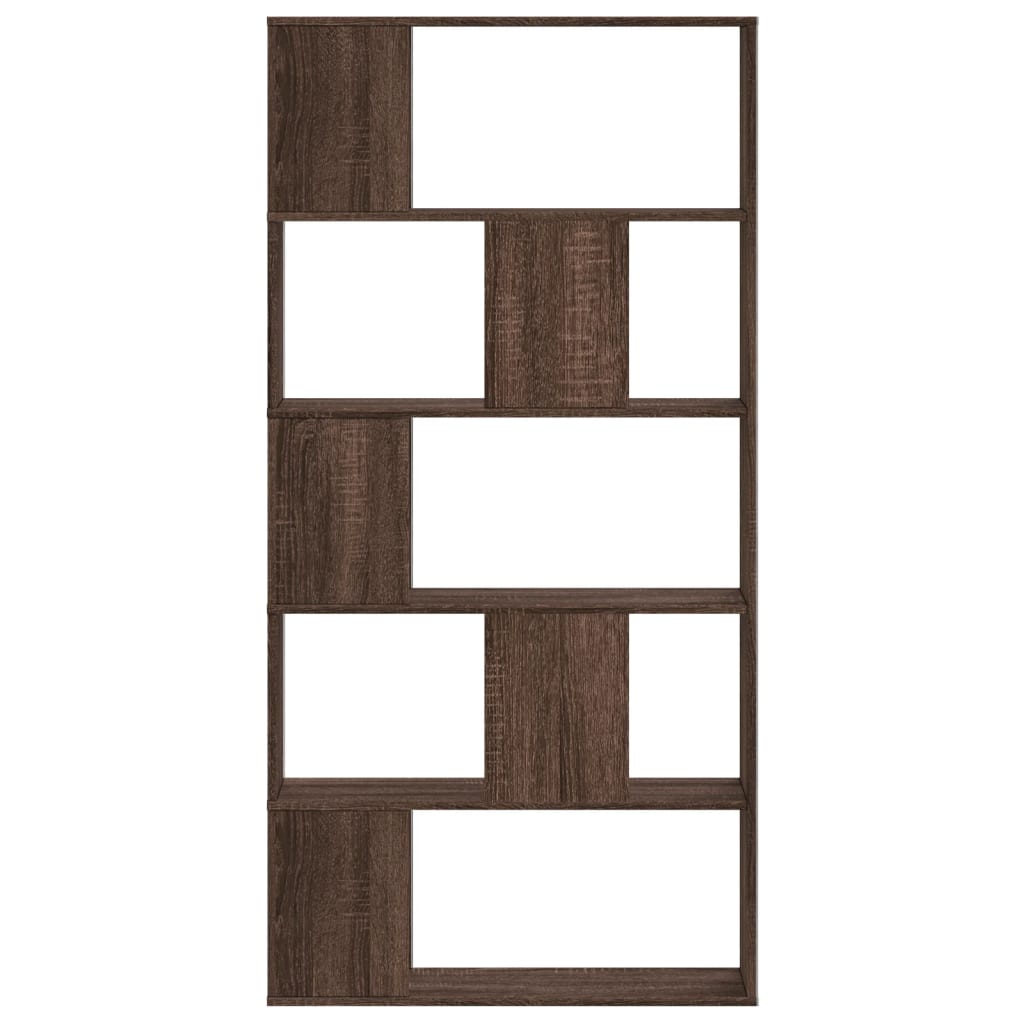 Bibliothèque 5 niveaux chêne marron bois ingénierie - XIOS