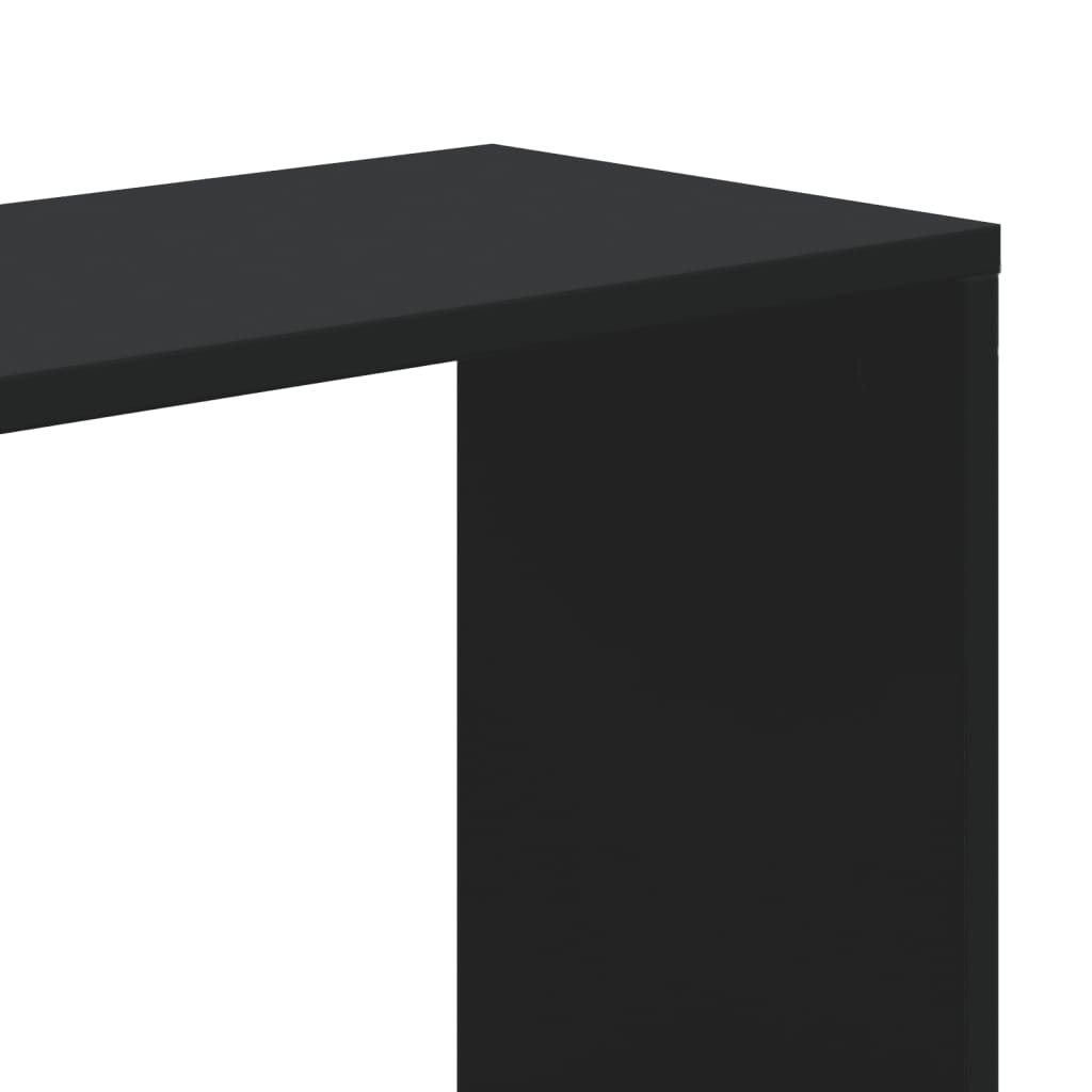 Bibliothèque 5 niveaux noir 45x23,5x162,5 cm bois d'ingénierie - XIOS