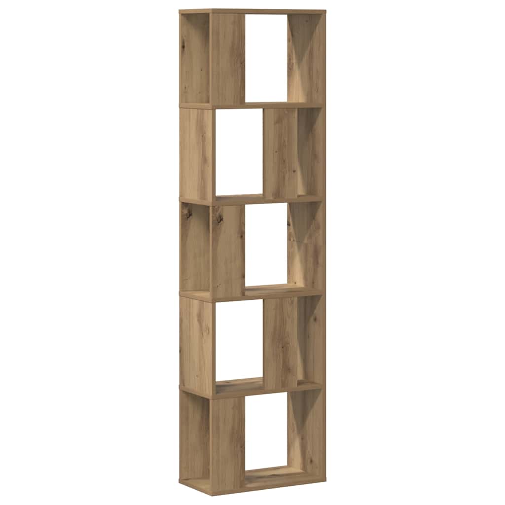 Bibliothèque 5 niveaux chêne artisanal bois ingénierie - XIOS