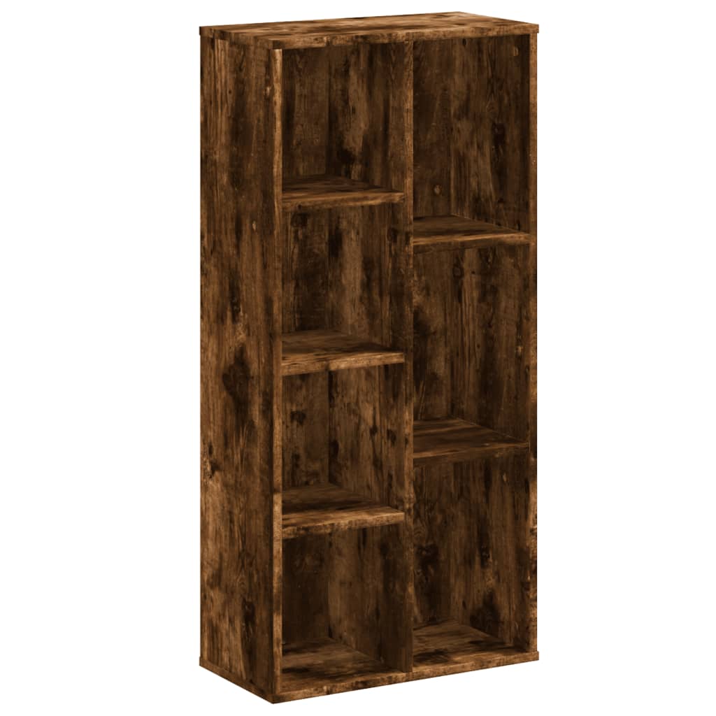 Bibliothèque chêne fumé 50x25x105 cm bois d'ingénierie - XIOS