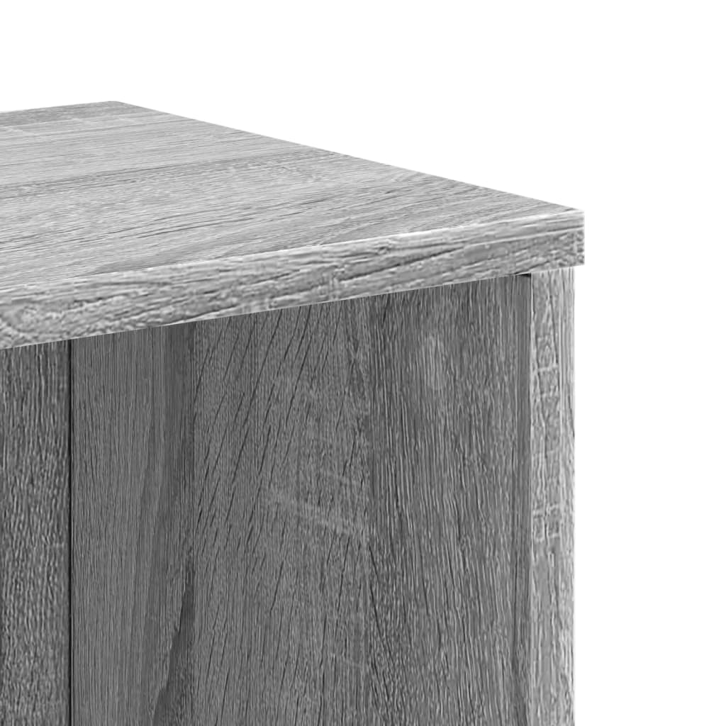 Bibliothèque sonoma gris 50x25x105 cm bois d'ingénierie - XIOS