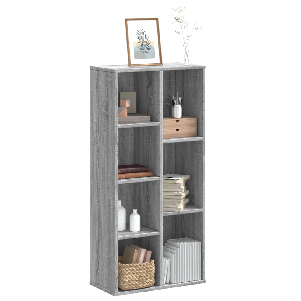 Bibliothèque sonoma gris 50x25x105 cm bois d'ingénierie - XIOS