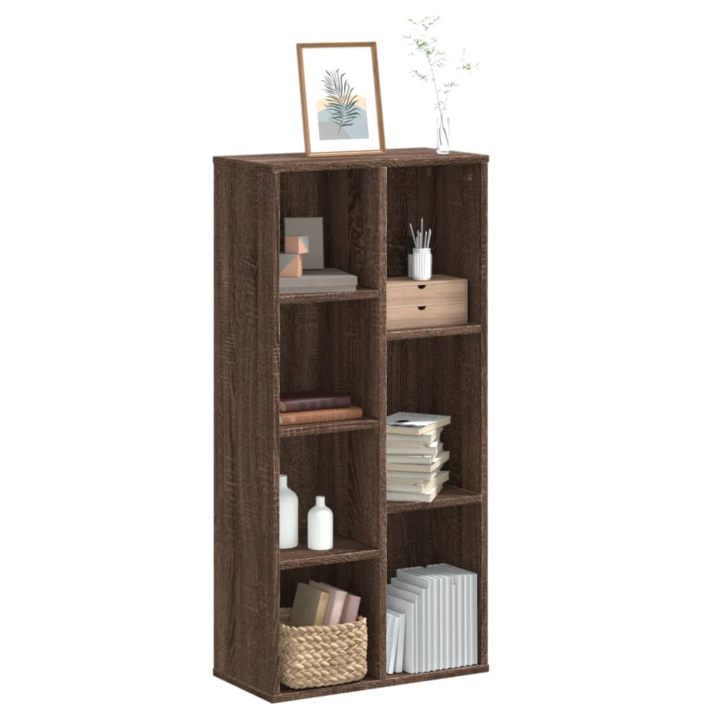 Bibliothèque chêne marron 50x25x105 cm bois d'ingénierie - XIOS