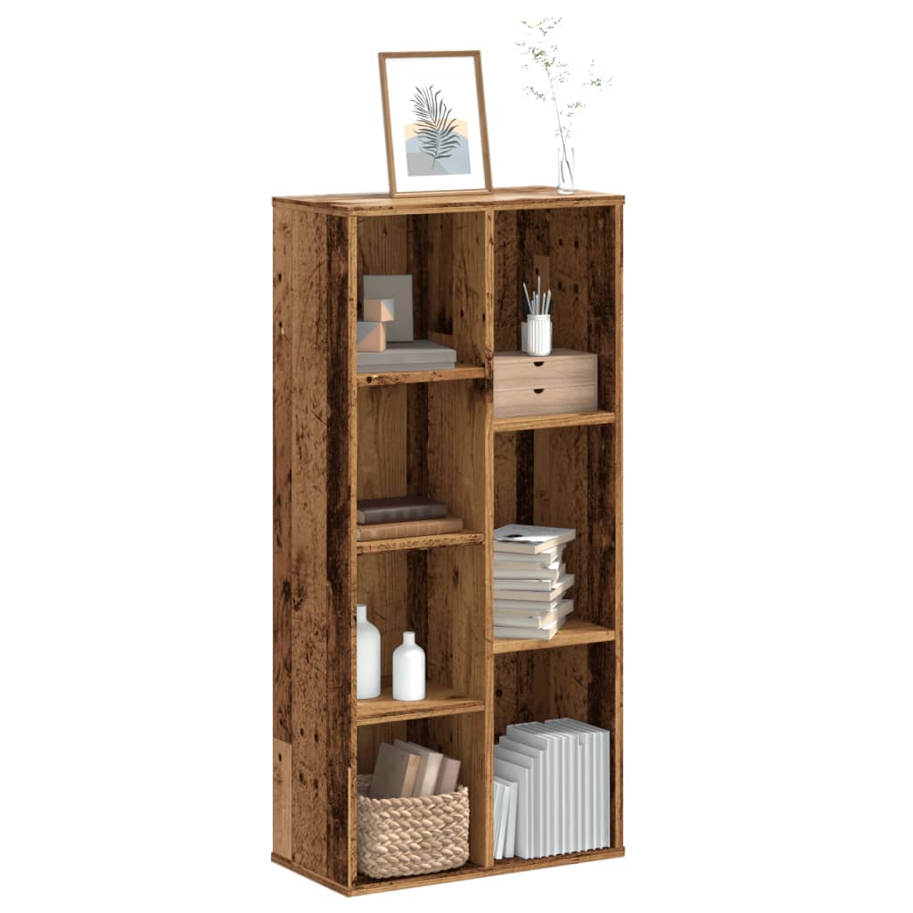 Bibliothèque vieux bois 50x25x105 cm bois d'ingénierie - XIOS