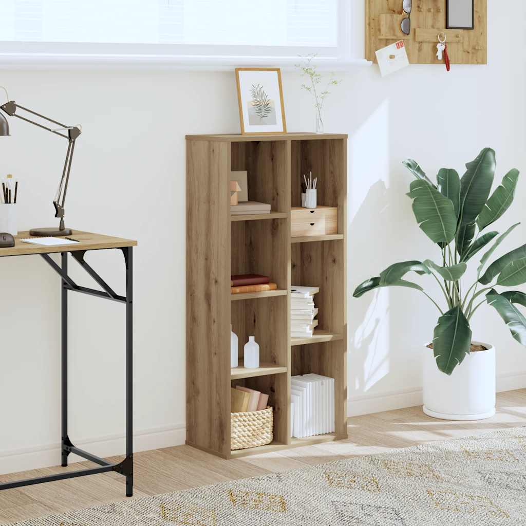 Bibliothèque chêne artisanal 50x25x105 cm bois d'ingénierie - XIOS