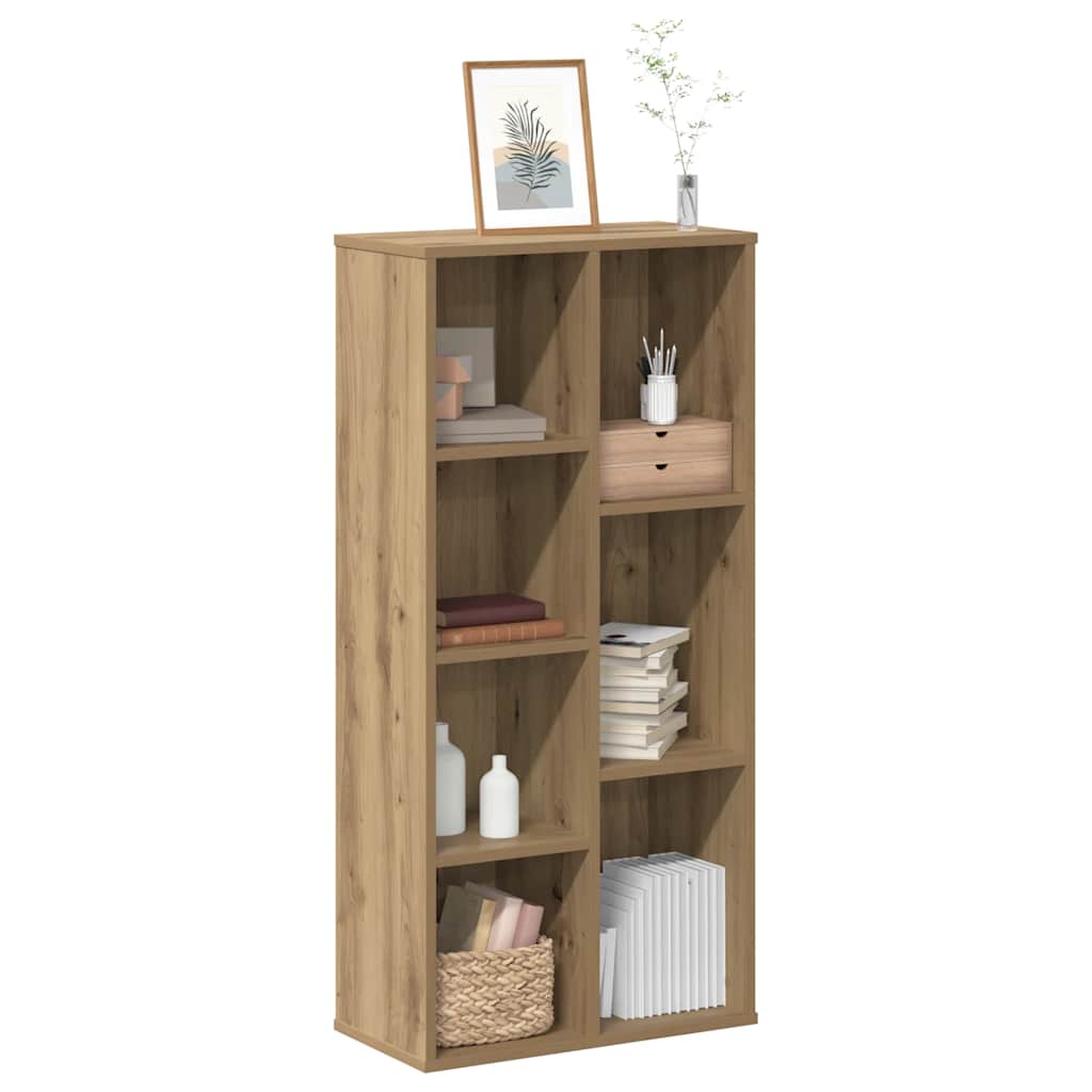 Bibliothèque chêne artisanal 50x25x105 cm bois d'ingénierie - XIOS