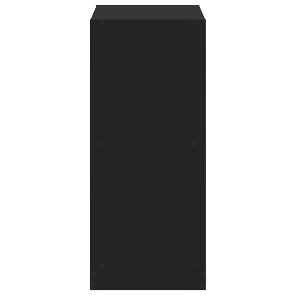 Bibliothèque noir 68,5x32x75 cm bois d'ingénierie - XIOS