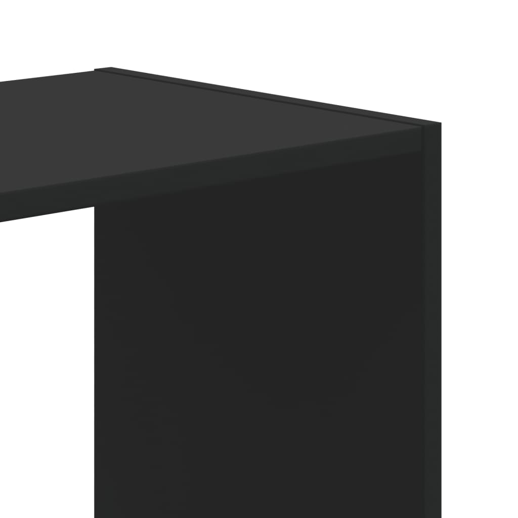 Bibliothèque noir 68,5x32x75 cm bois d'ingénierie - XIOS