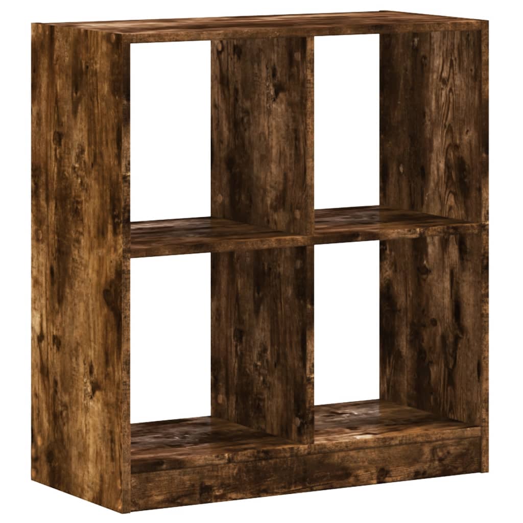 Bibliothèque chêne fumé 68,5x32x75 cm bois d'ingénierie - XIOS