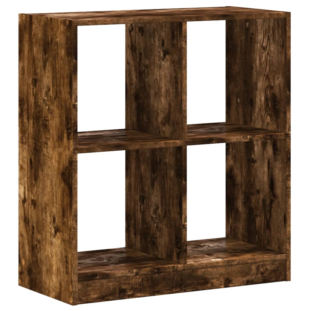 Bibliothèque chêne fumé 68,5x32x75 cm bois d'ingénierie - XIOS