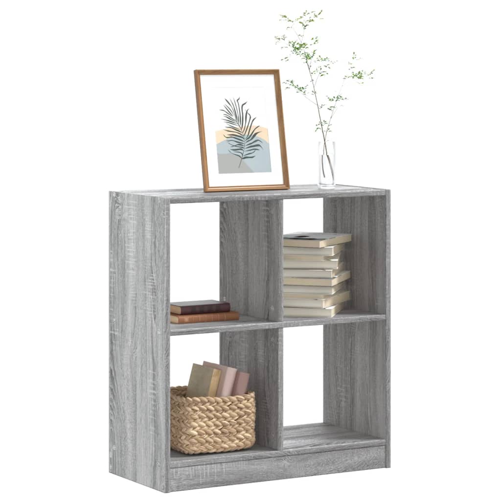 Bibliothèque sonoma gris 68,5x32x75 cm bois d'ingénierie - XIOS