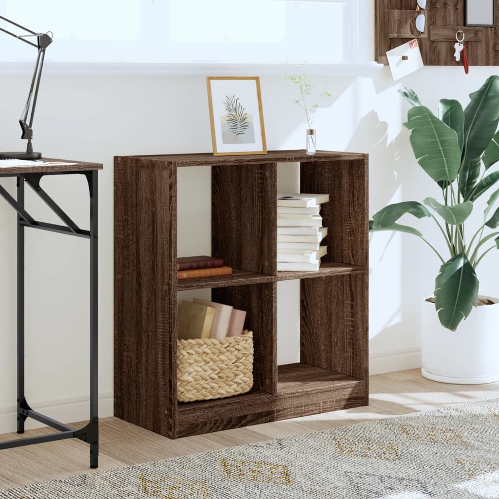 Bibliothèque chêne marron 68,5x32x75 cm bois d'ingénierie - XIOS