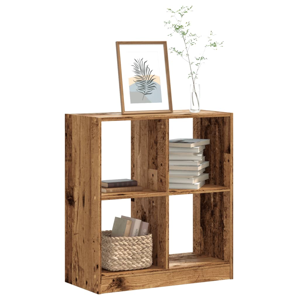 Bibliothèque vieux bois 68,5x32x75 cm bois d'ingénierie - XIOS