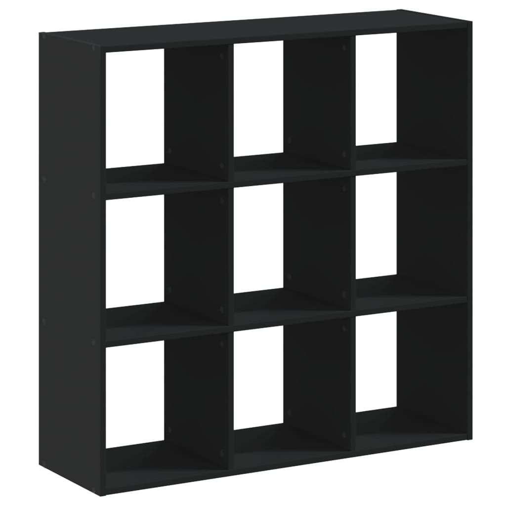 Bibliothèque noir 102x32x102 cm bois d'ingénierie - XIOS