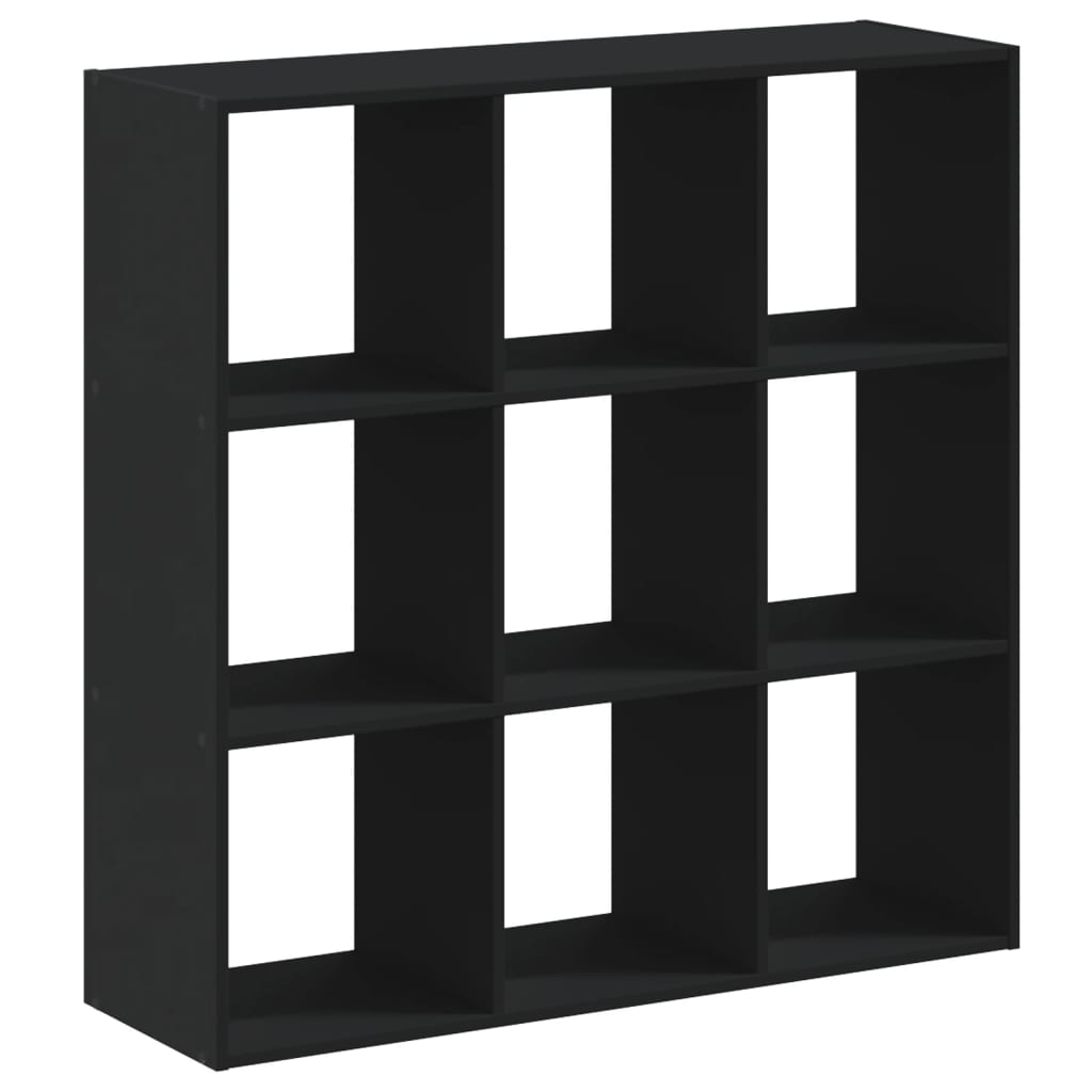 Bibliothèque noir 102x32x102 cm bois d'ingénierie - XIOS
