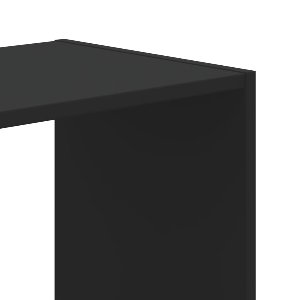 Bibliothèque noir 102x32x102 cm bois d'ingénierie - XIOS