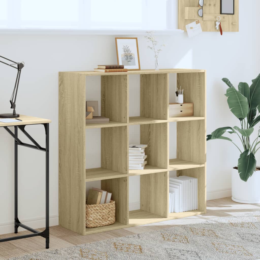 Bibliothèque chêne sonoma 102x32x102 cm bois d'ingénierie - XIOS
