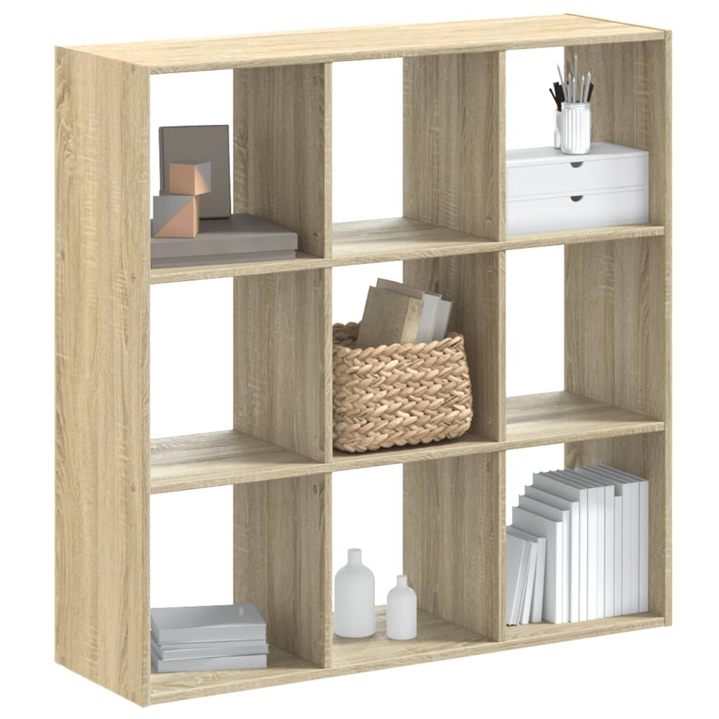 Bibliothèque chêne sonoma 102x32x102 cm bois d'ingénierie - XIOS