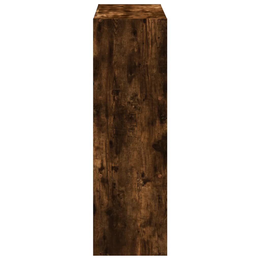 Bibliothèque chêne fumé 102x32x102 cm bois d'ingénierie - XIOS