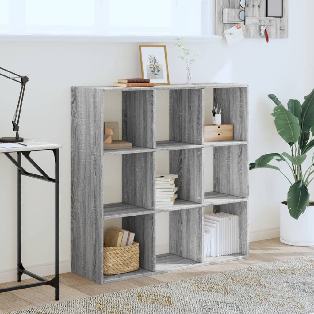 Bibliothèque sonoma gris 102x32x102 cm bois d'ingénierie - XIOS