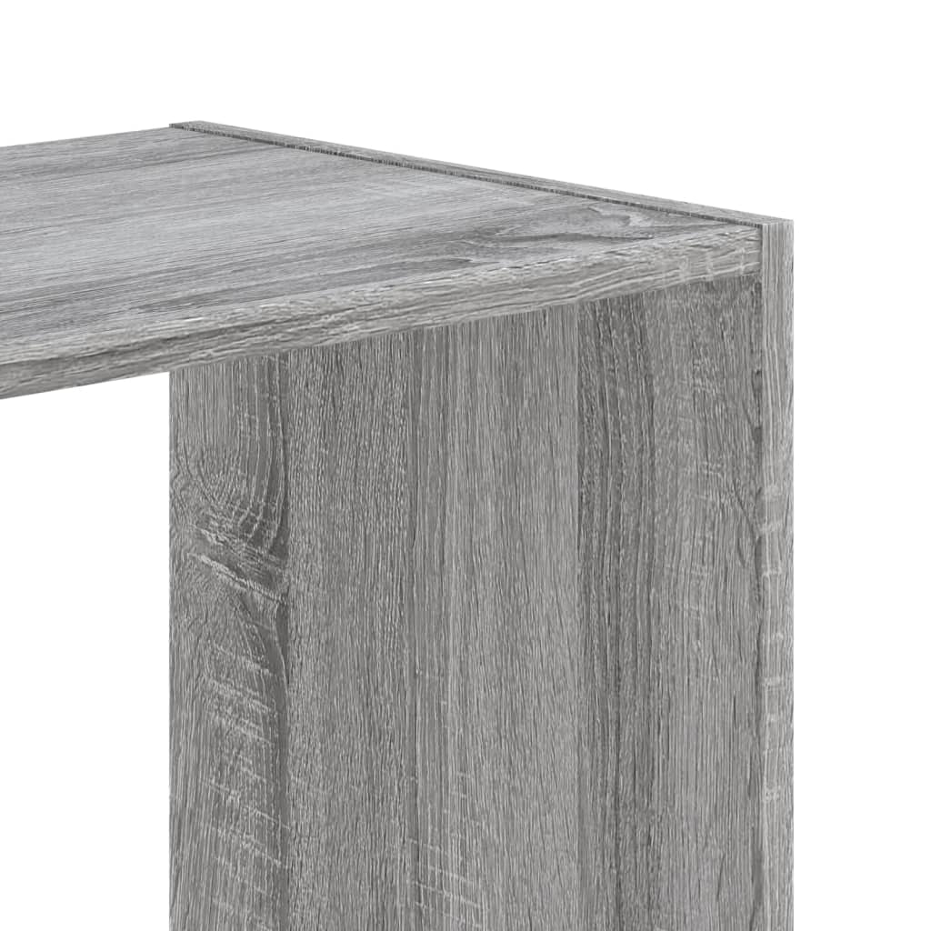 Bibliothèque sonoma gris 102x32x102 cm bois d'ingénierie - XIOS