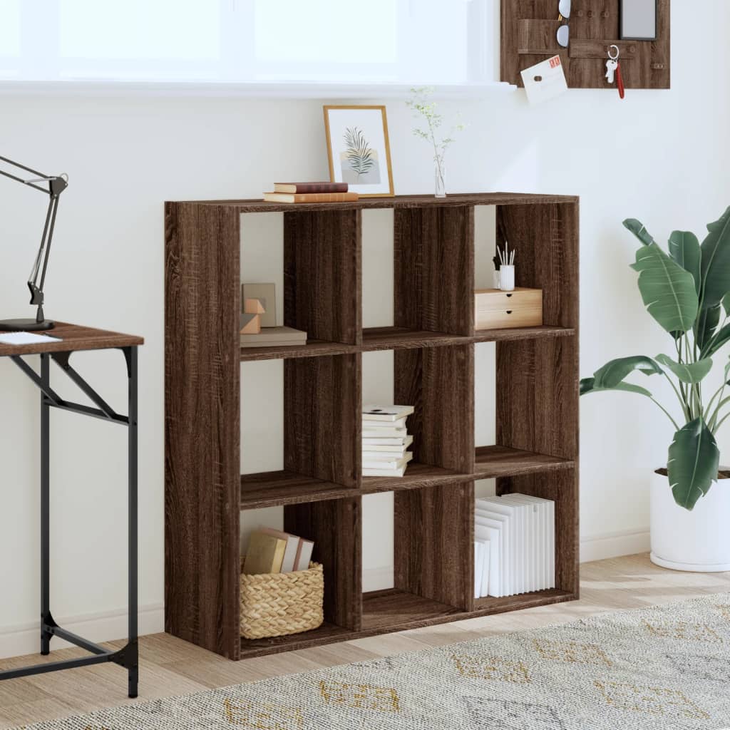 Bibliothèque chêne marron 102x32x102 cm bois d'ingénierie - XIOS