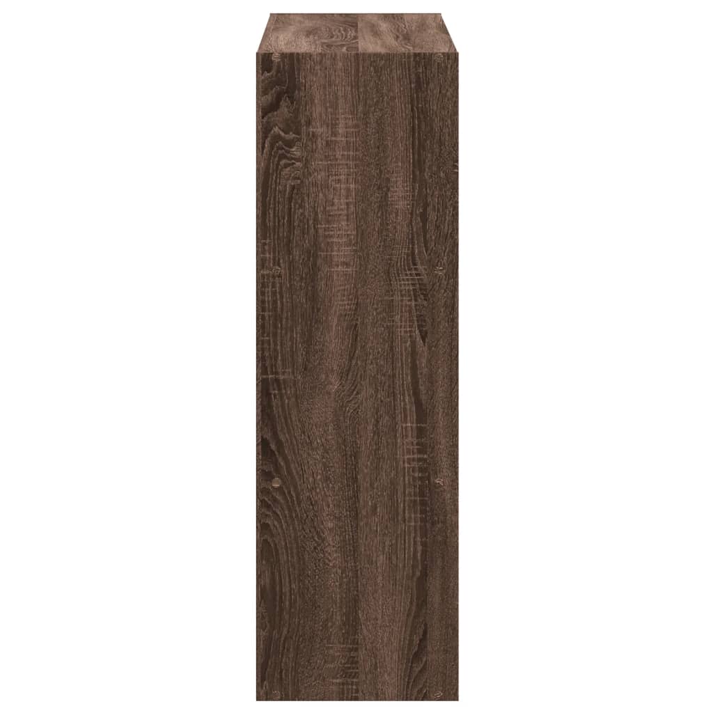 Bibliothèque chêne marron 102x32x102 cm bois d'ingénierie - XIOS