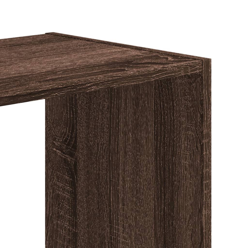 Bibliothèque chêne marron 102x32x102 cm bois d'ingénierie - XIOS