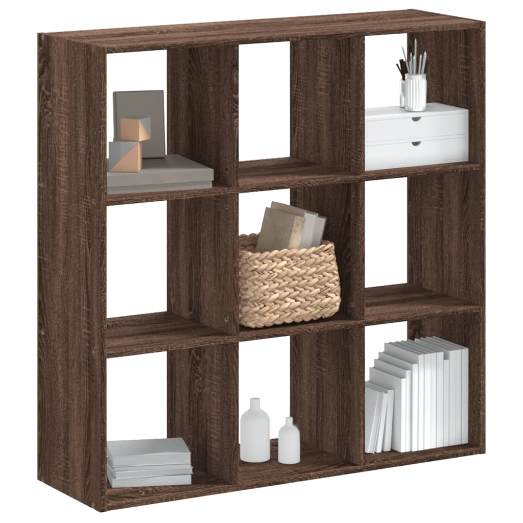 Bibliothèque chêne marron 102x32x102 cm bois d'ingénierie - XIOS