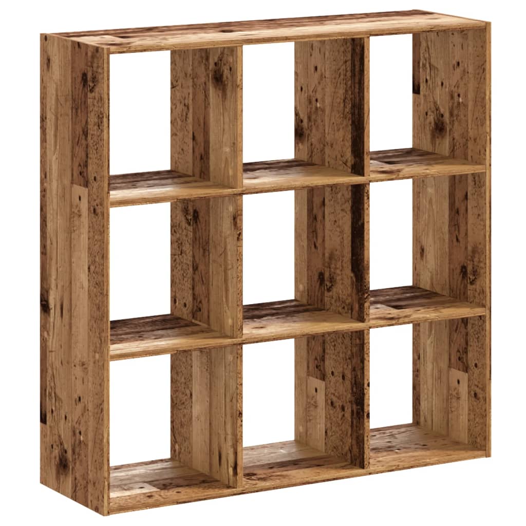 Bibliothèque vieux bois 102x32x102 cm bois d'ingénierie - XIOS