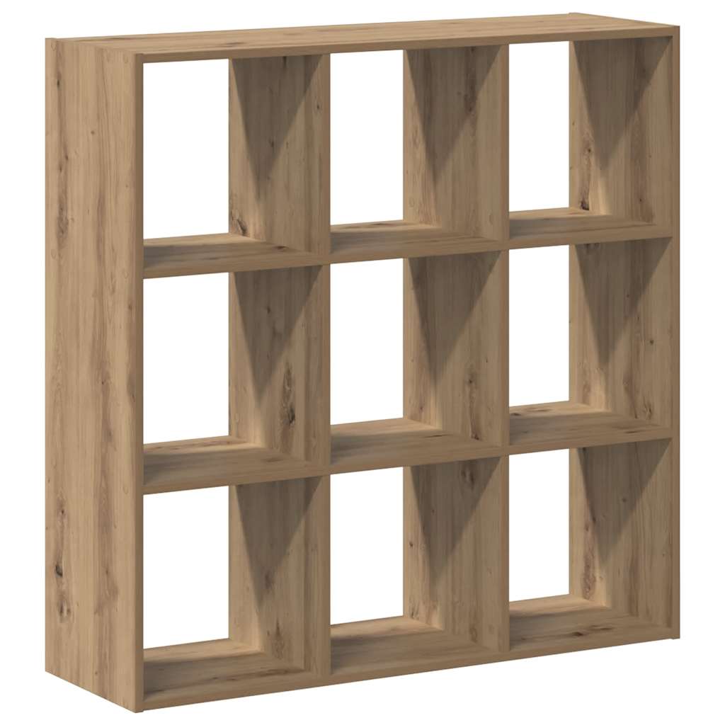 Bibliothèque chêne artisanal 102x32x102 cm bois d'ingénierie - XIOS