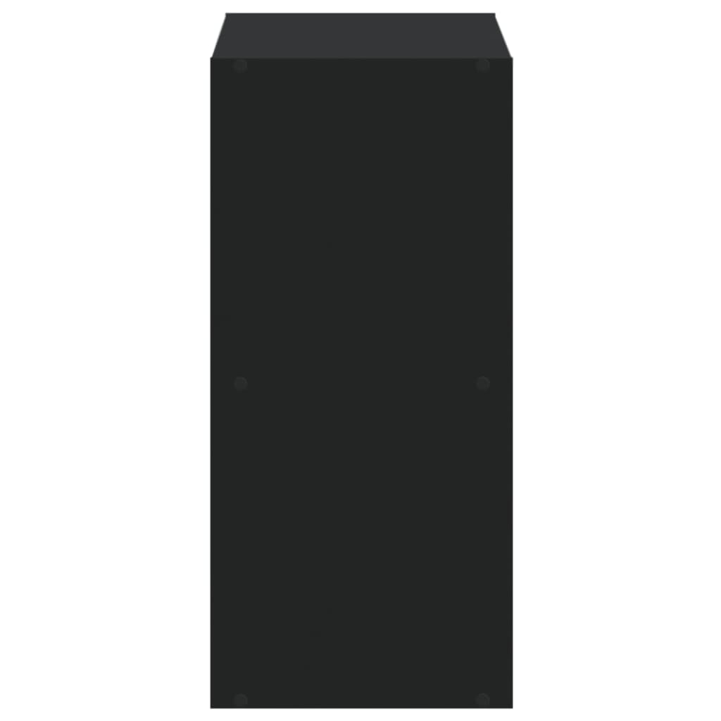 Bibliothèque noir 68,5x32x68,5 cm bois d'ingénierie - XIOS