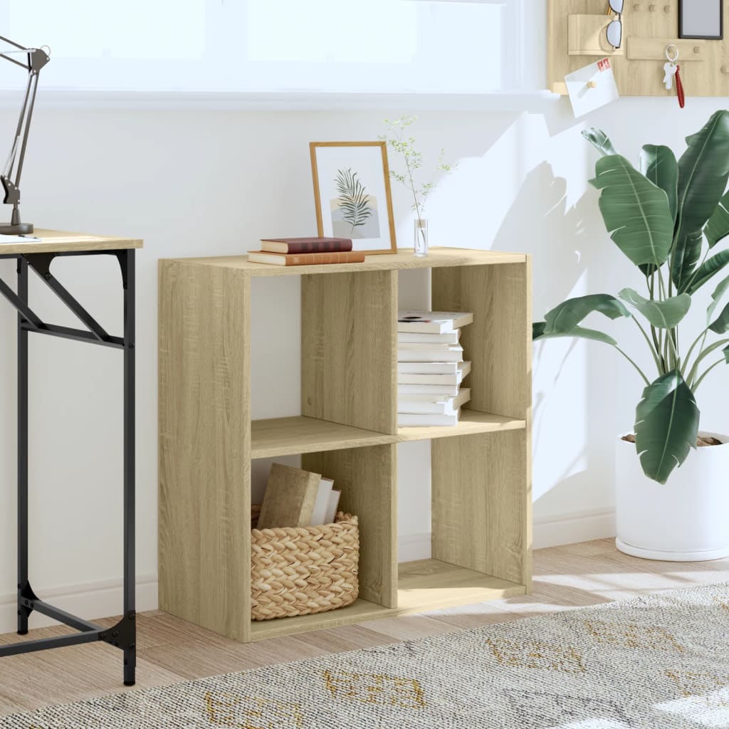 Bibliothèque chêne sonoma 68,5x32x68,5 cm bois d'ingénierie - XIOS