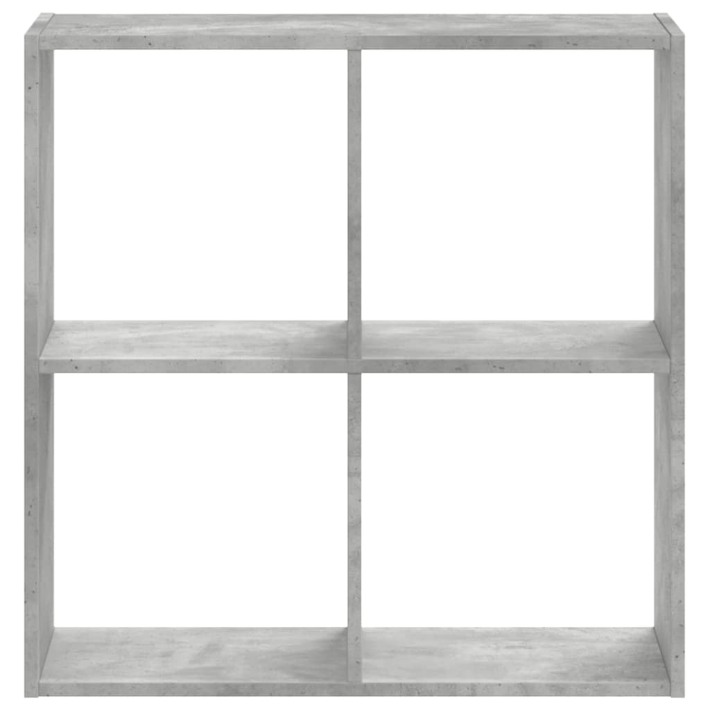 Bibliothèque gris béton 68,5x32x68,5 cm bois d'ingénierie - XIOS
