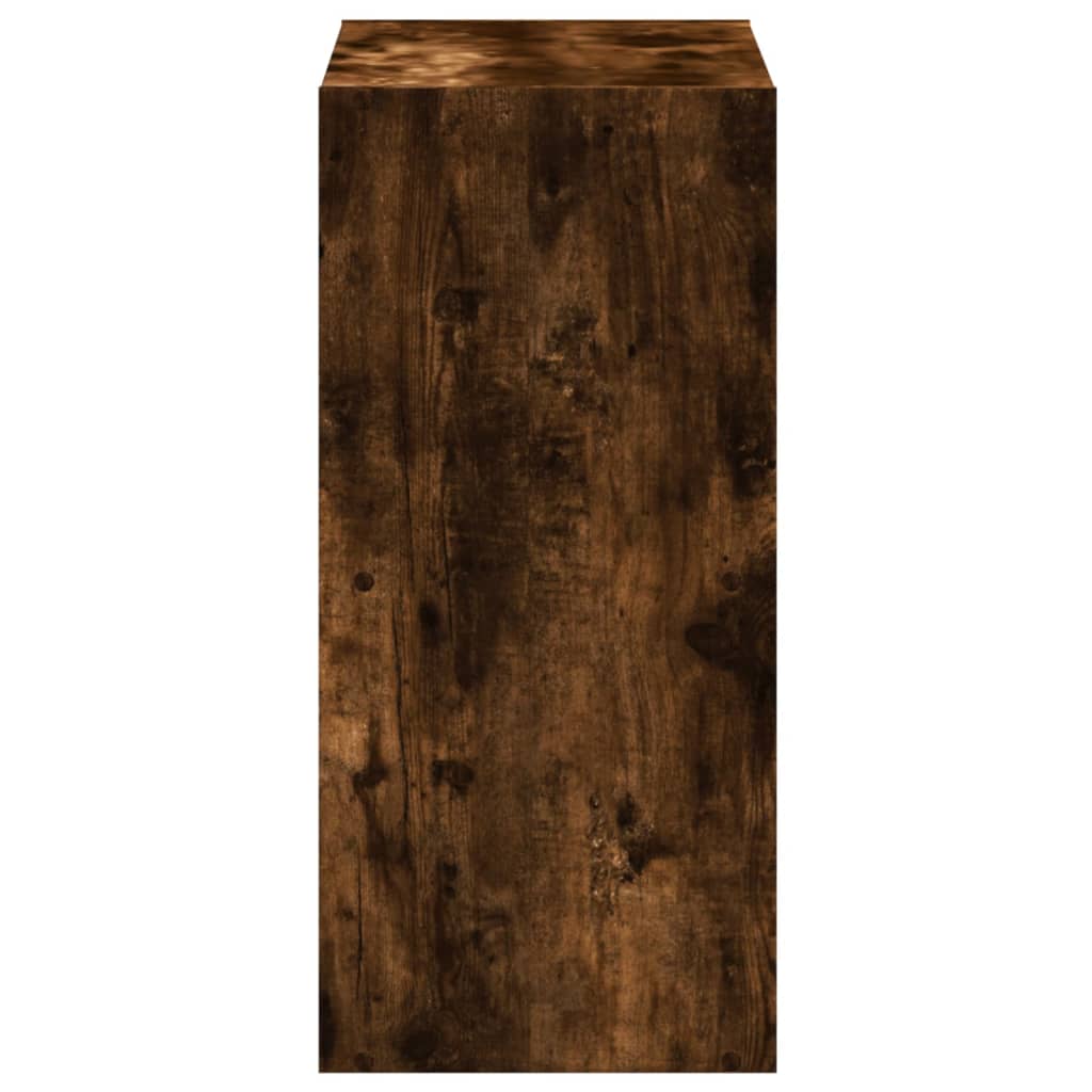Bibliothèque chêne fumé 68,5x32x68,5 cm bois d'ingénierie - XIOS