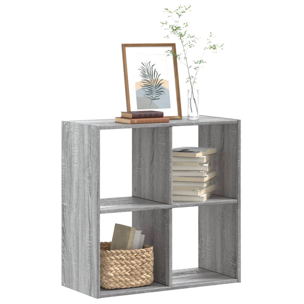Bibliothèque sonoma gris 68,5x32x68,5 cm bois d'ingénierie - XIOS